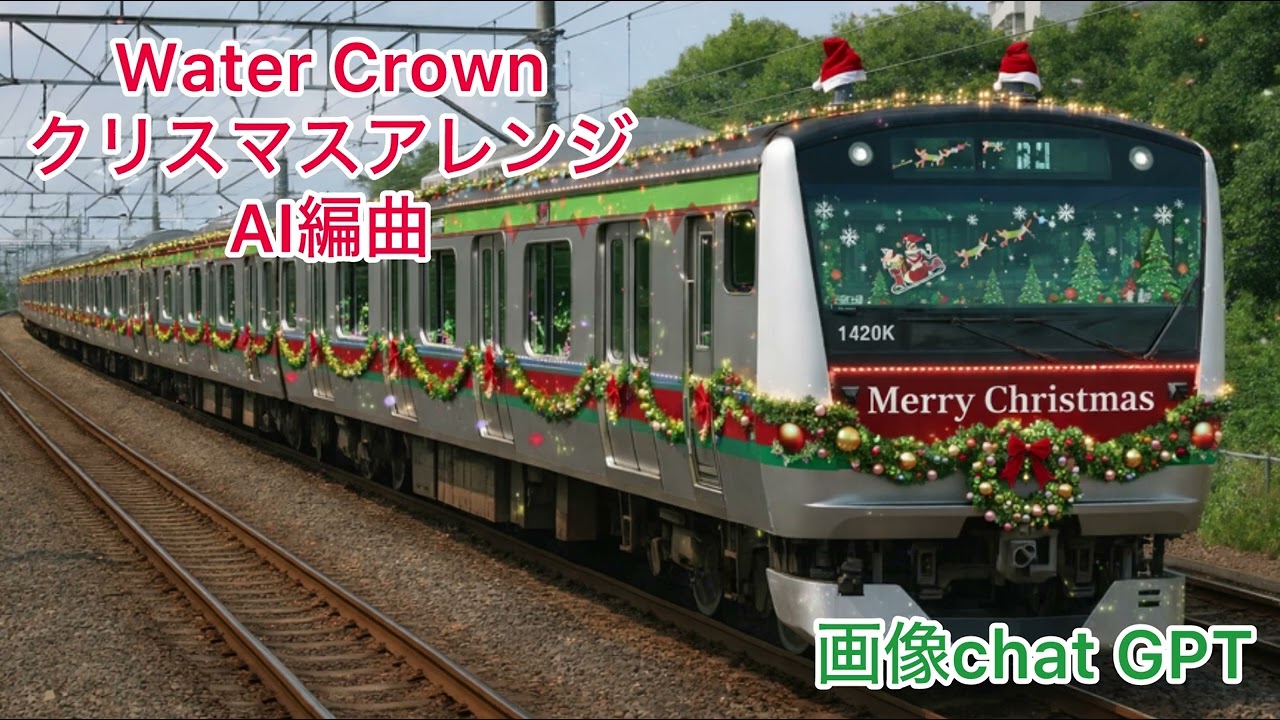 「Water Crown」クリスマスアレンジAI編曲#鉄道 #jr東日本 #発車メロディ #ai編曲 #e233系 #常磐線 #横浜線 #クリスマス 