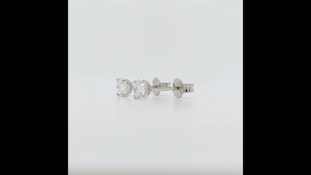 1.00 Carat Solitaire Earrings