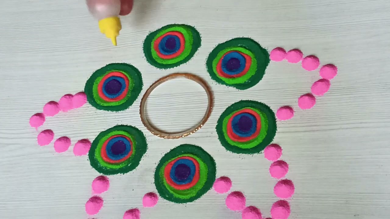 Simple rangoli designing 