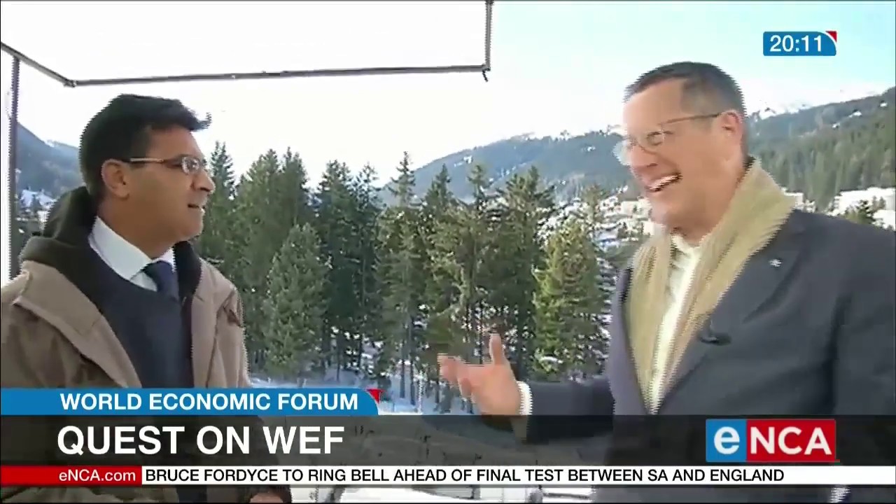 Richard Quest speaks to eNCA at the WEF in Davos