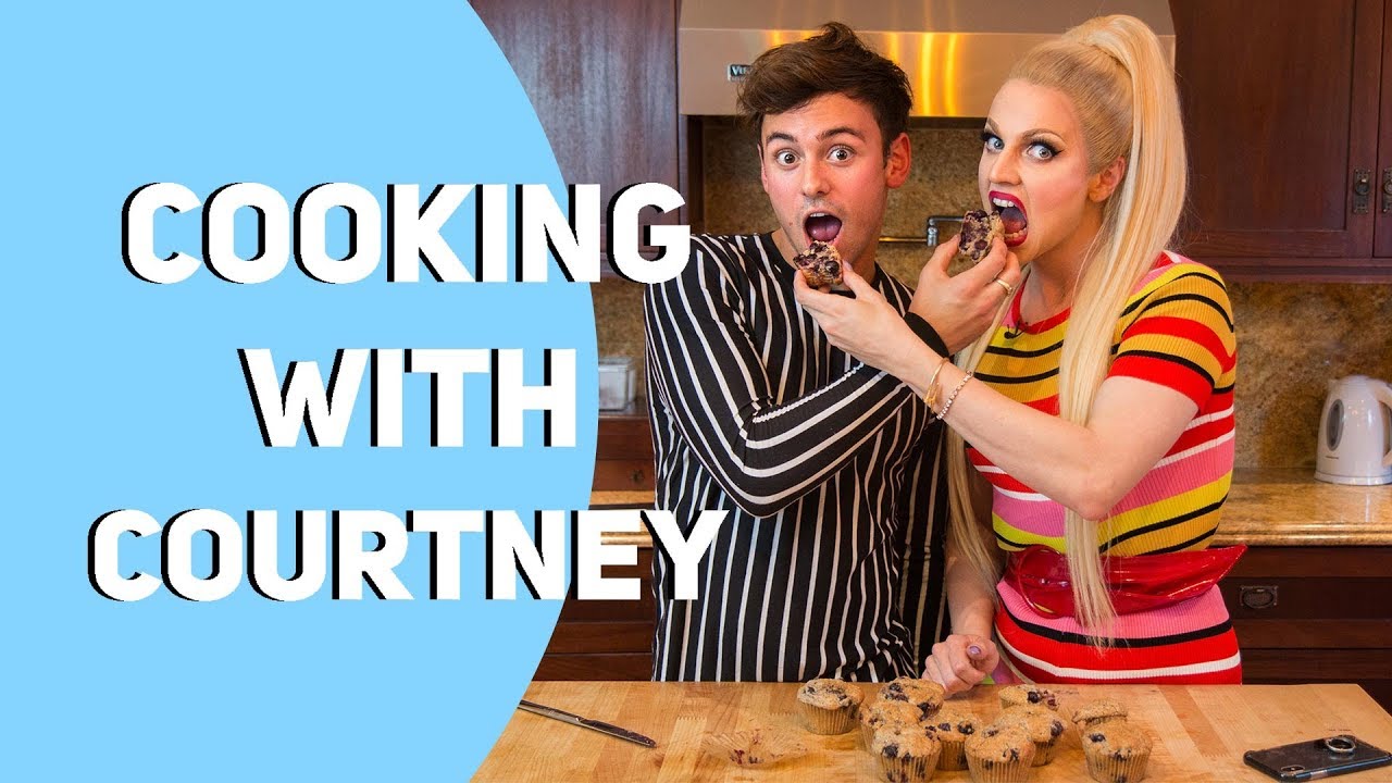 VEGAN Blueberry Muffins *Cooking With Courtney Act* I Tom Daley