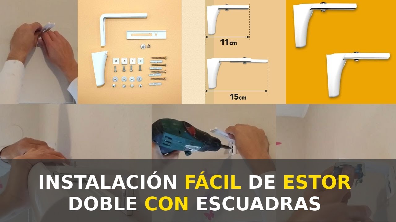 C&oacute;mo instalar un estor enrollable doble NYD mediante L - escuadra alargadora