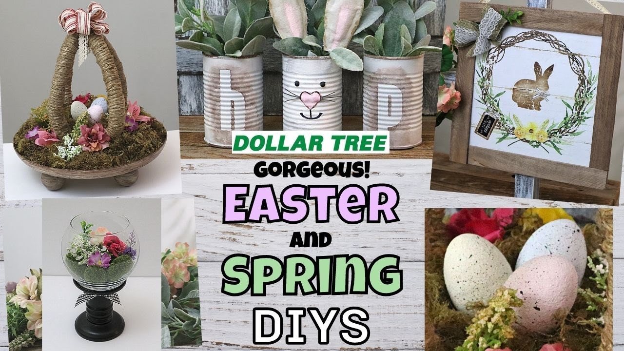 *NEW* DOLLAR TREE EASTER & SPRING DIYS/EASY & CHEAP DIYS/FARMHOUSE HOME DECOR/TRASH TO TREASURE DIY