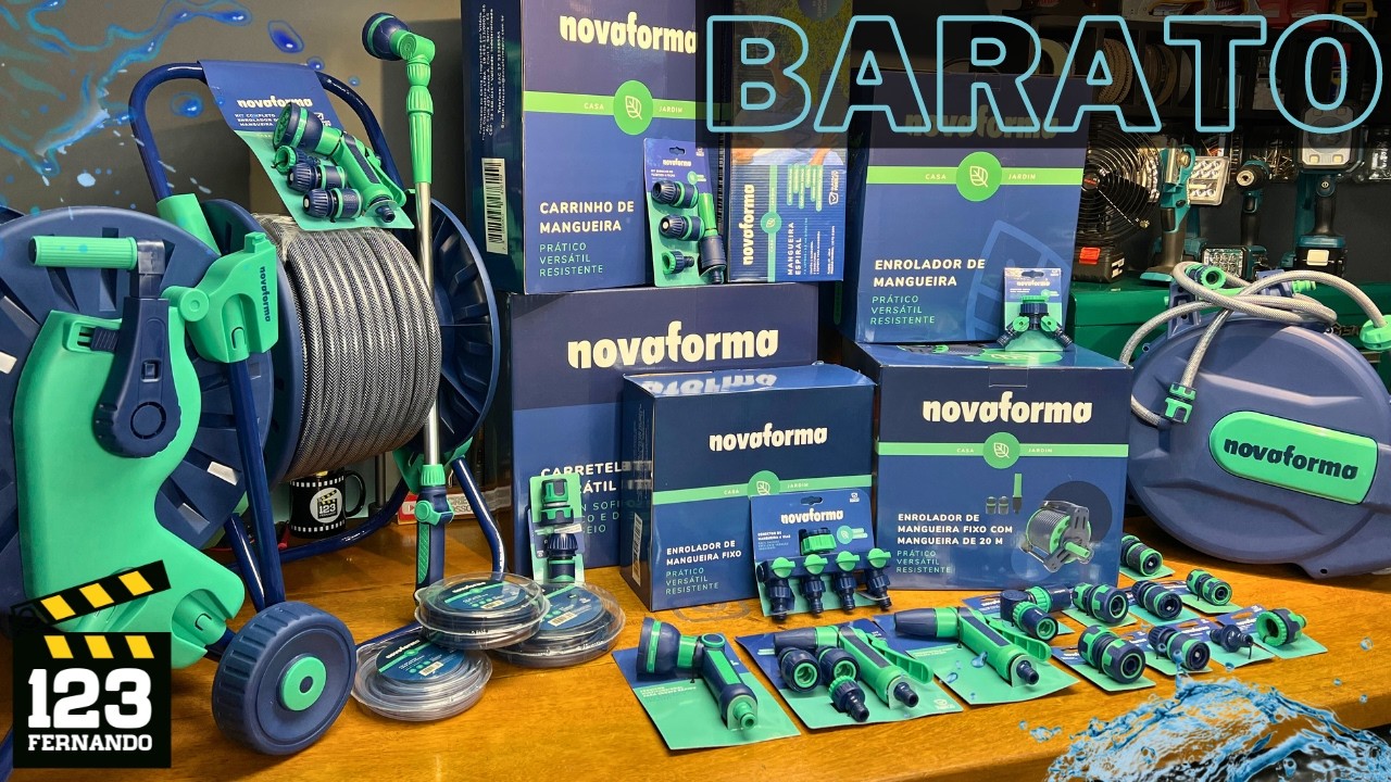 BOM E BARATO, KITS PARA JARDIM, CARRETEL ENROLADOR DE MANGUEIRA, HIDROPISTOLA, ENGATE RÁPIDO DIVISOR
