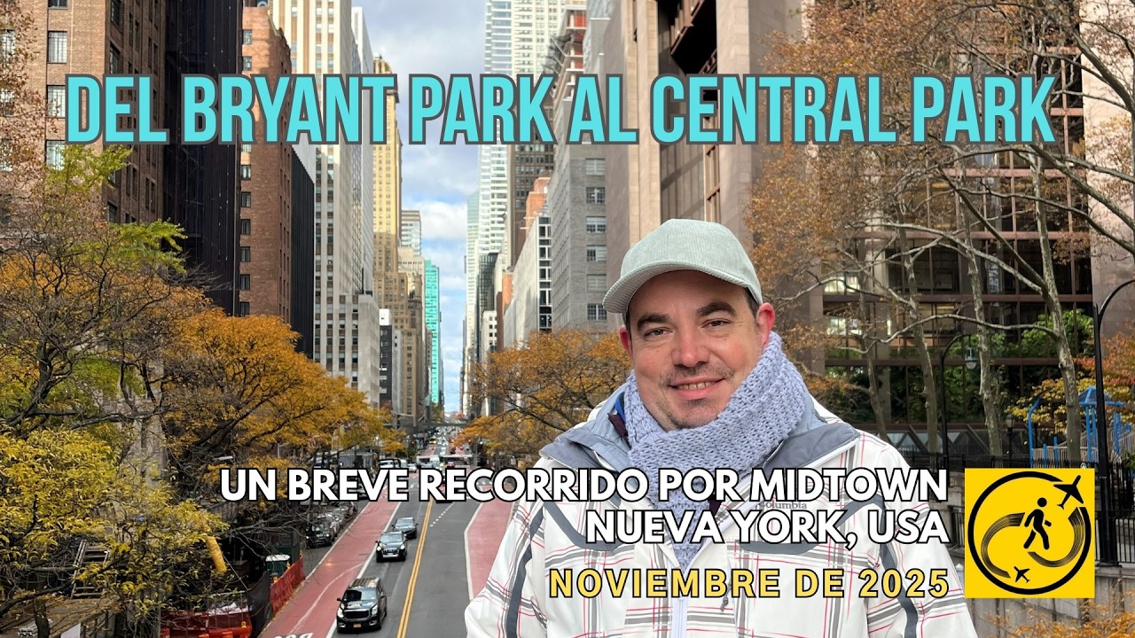 Midtown Manhattan, Nueva York, y un recorrido desde Bryant Park hasta Central Park