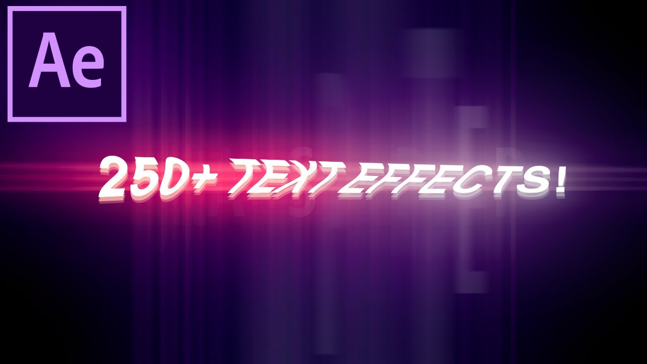 250+ Cool Text Animation Preset Effects in Adobe After Effects CC (Demo)