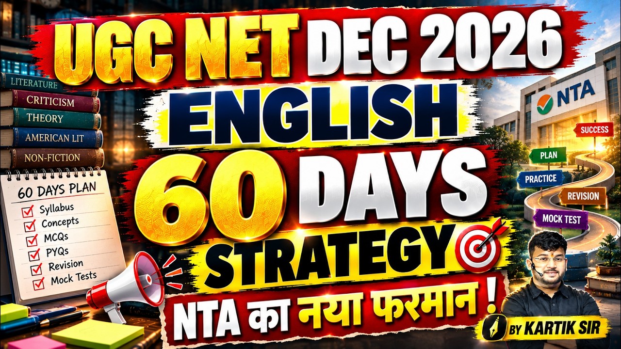 UGC NET English December 2026 | UGC NET English Literature Preparation 60-Day Strategy 2026