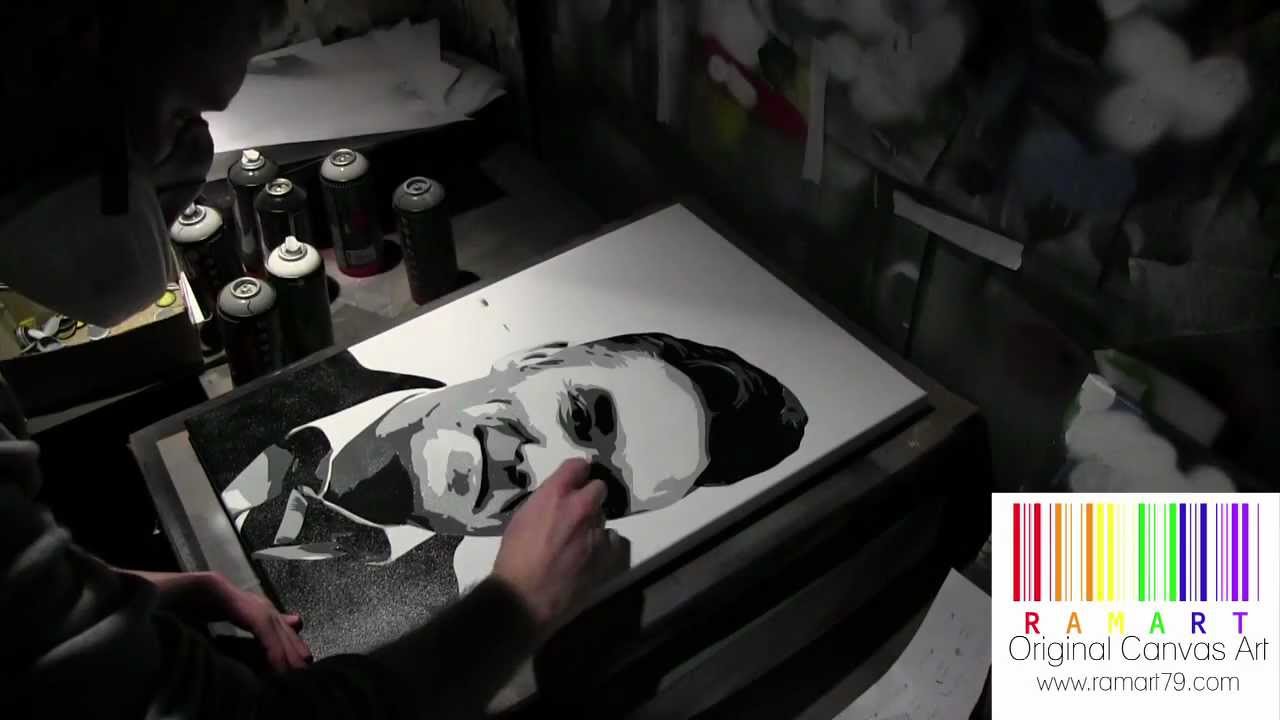 Spray Paint Art - Morrissey made with Multi-layer Stencils