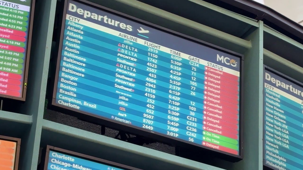 More than 400 flights canceled at Orlando International Airport amid winter storm across U.S.