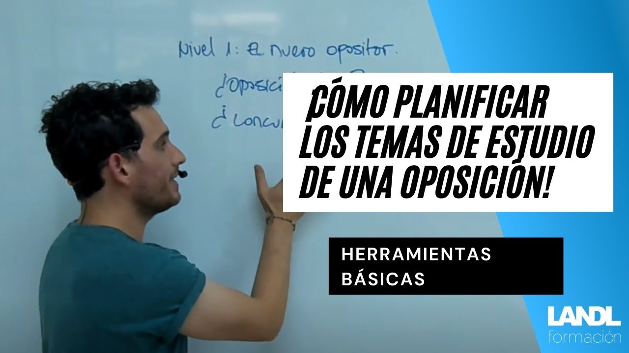 ¡Cómo planificar los temas de estudio de una oposición!