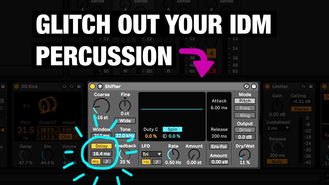 Изменяйте и корректируйте свою перкуссию IDM с помощью аудиоэффекта Ableton Live Shifter