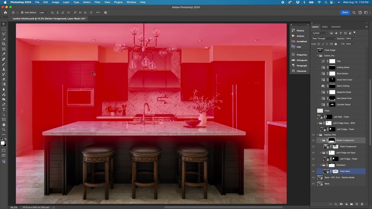 Editing an Interior Architecture Photo (With Flash)