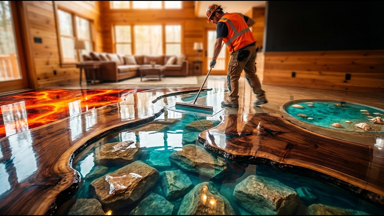 Top 8 Luxurious Epoxy Floors Featuring Stone, Wood & 3D Resin Designs | Relaxing 15‑Minute Timelapse