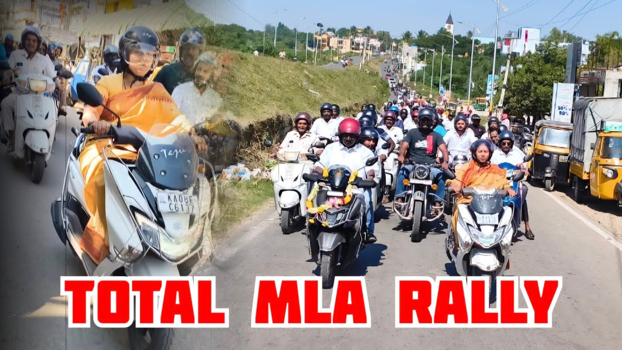 TOTAL KGF CITY BIKE RALLY. HELMET AWARENESS BY MLA ROOPAKALA...