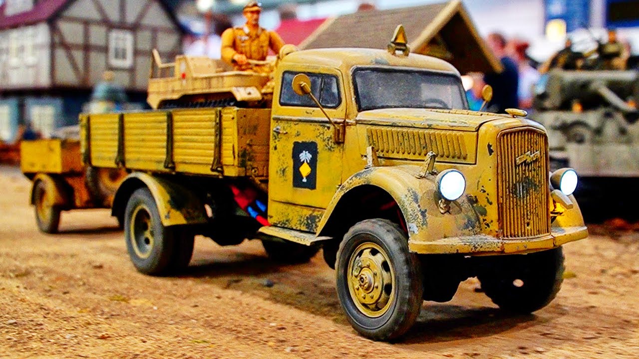 STUNNING GERMAN WW2 RC MODEL TANKS & TRUCKS IN ACTION