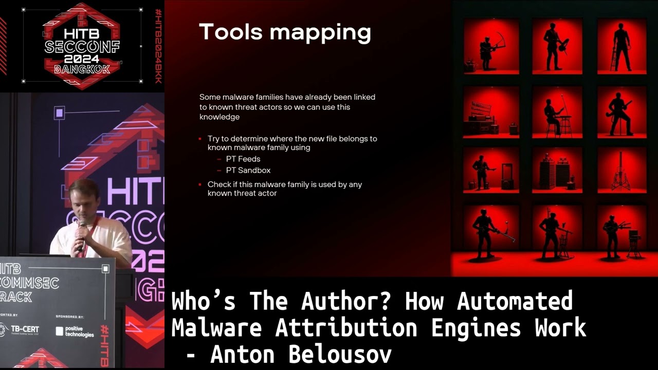 #HITB2024BKK #COMMSEC D1: Who’s the Author? How Automated Malware Attribution Engines Work