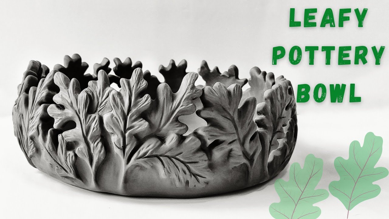 How to make a Leafy Pottery Bowl🍂
