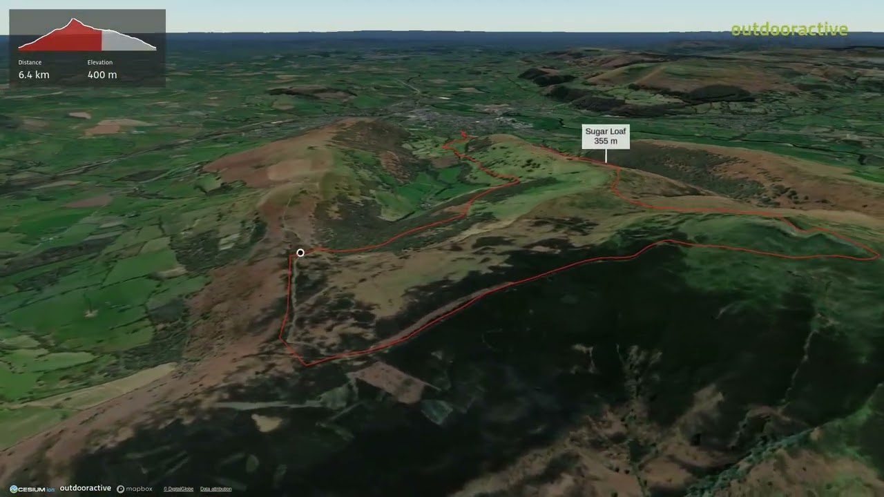 Sugar Loaf, Abergavenny - Up St Mary's Vale woodland, down Deri Allt valley