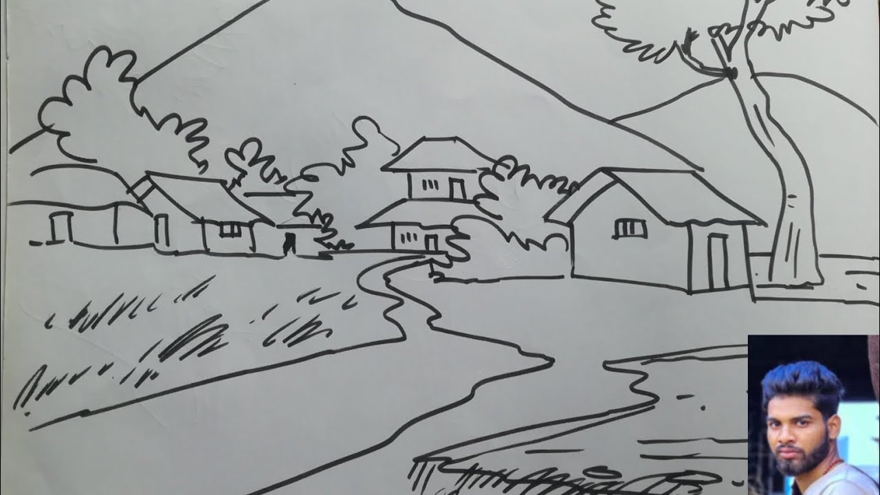 How to draw a landscape!পেন্সিল দিয়ে কিভাবে  প্রাকৃতিক দৃশ্য আঁকবো #art#drawing#pendrawing#painting 