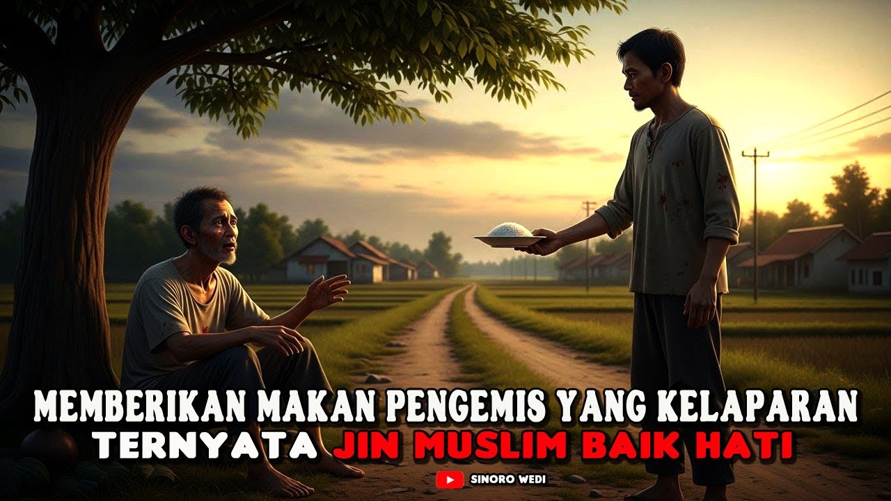 MEMBERI MAKAN PENGEMIS YANG KELAPARAN.TERNYATA JIN MUSLIM BAIK HATI