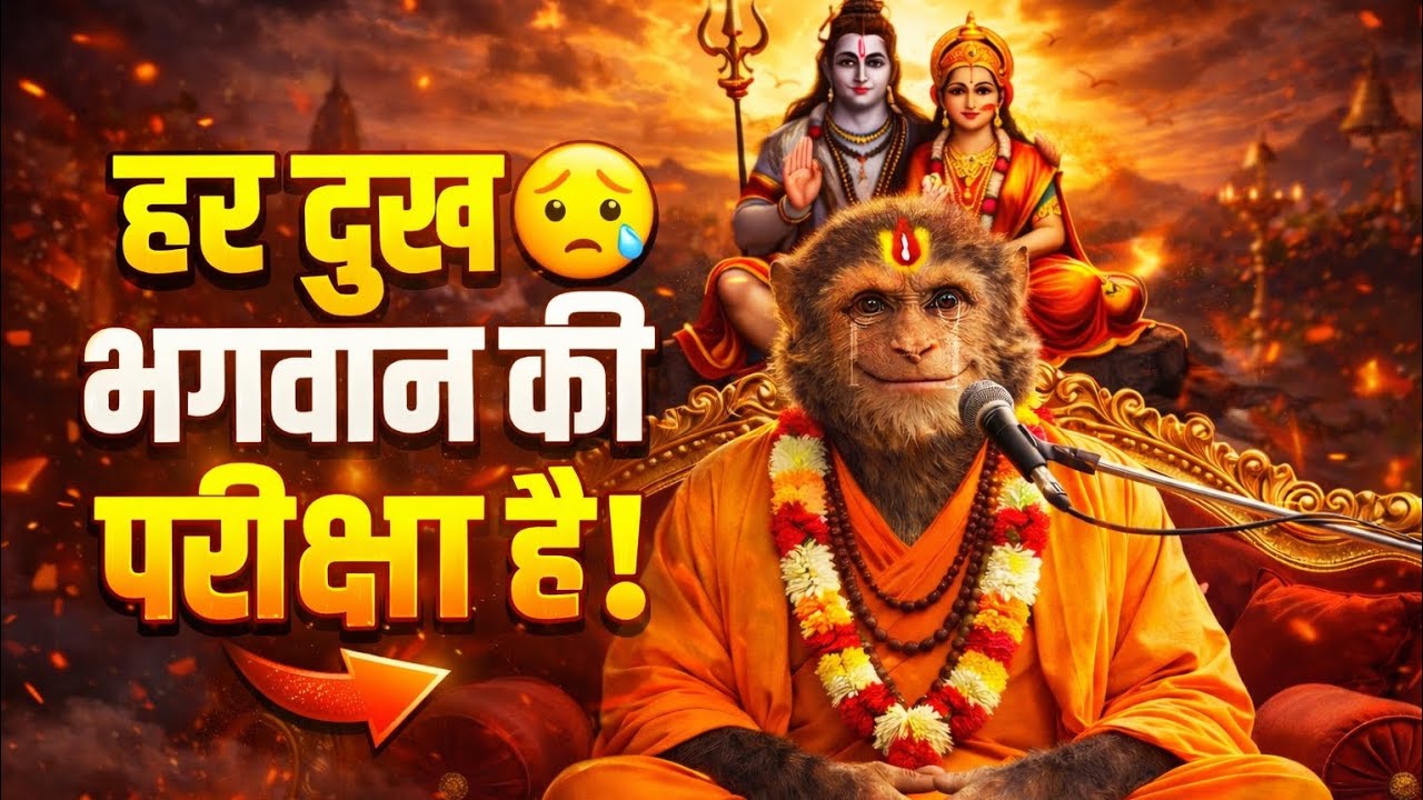 भगवान सज़ा नहीं देते, रास्ता दिखाते हैं 🙏 | हर दुख भगवान की परीक्षा है | Monkey Baba 