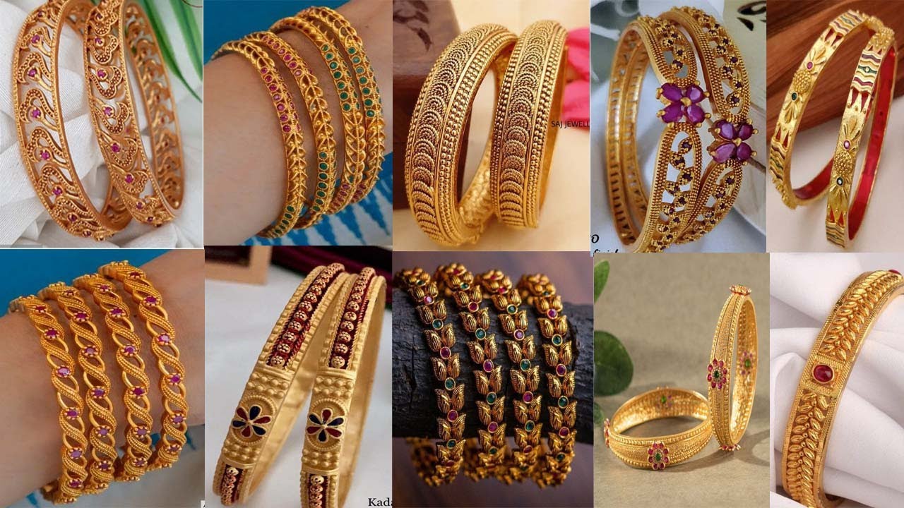 Latest Gold Bangels  Bridal Designs 2023 l New Gold Bangels Designs Women l  @horainshop