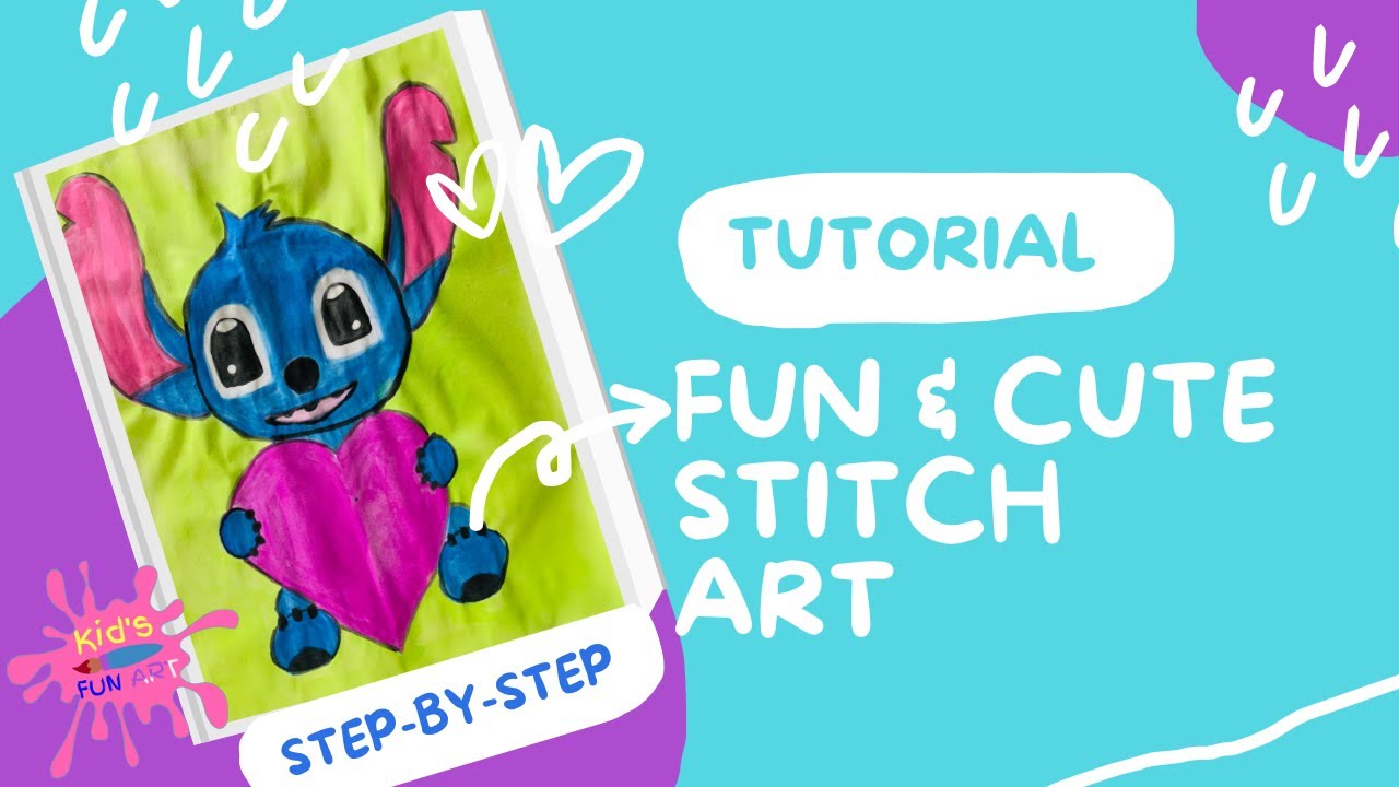 How To Paint Fun & Cute STITCH Art