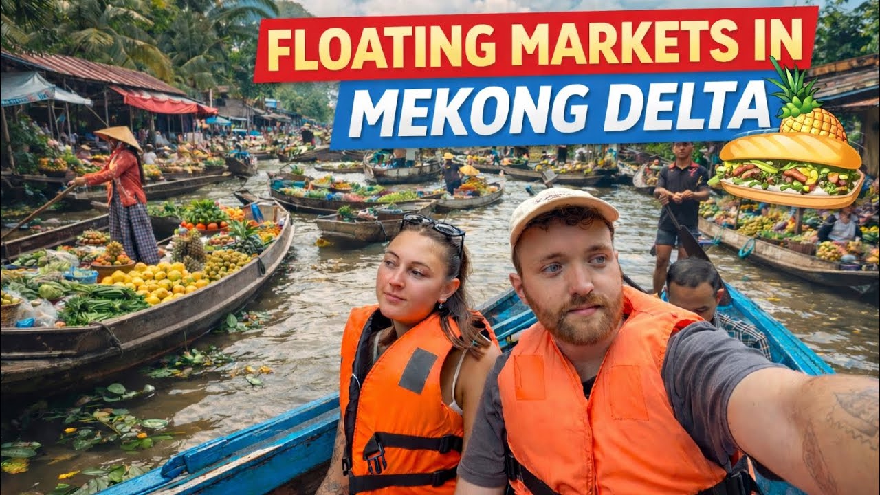 WHAT ITS REALLY LIKE AT THE FLOATING MARKETS IN VIETNAM - Day 6 Of Travelling South East Asia