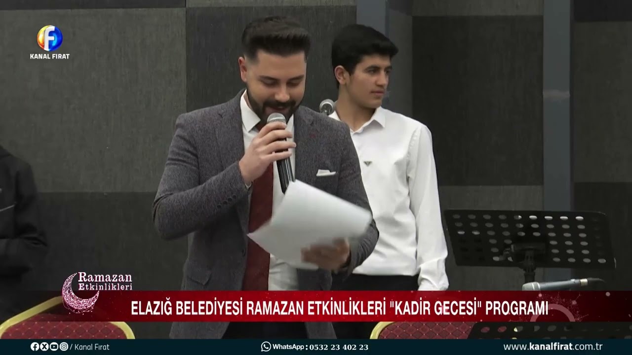 Canlı Yayın Elazığ Belediyesi Ramazan Etkinlikleri Elazığ Belediyesi Kadir Gecesi Programı 16 03 202