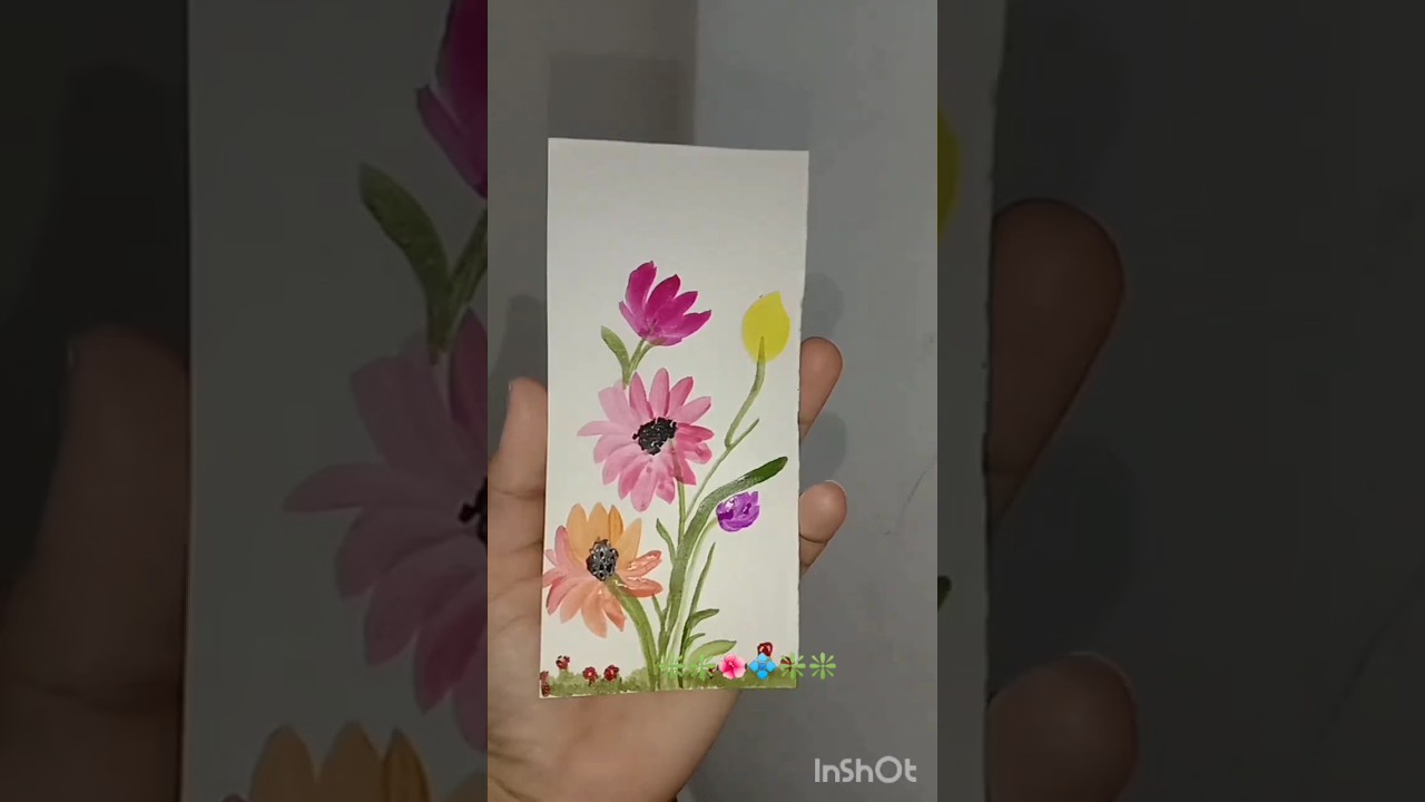 A little flower painting tutorial🌺🏵️🌸