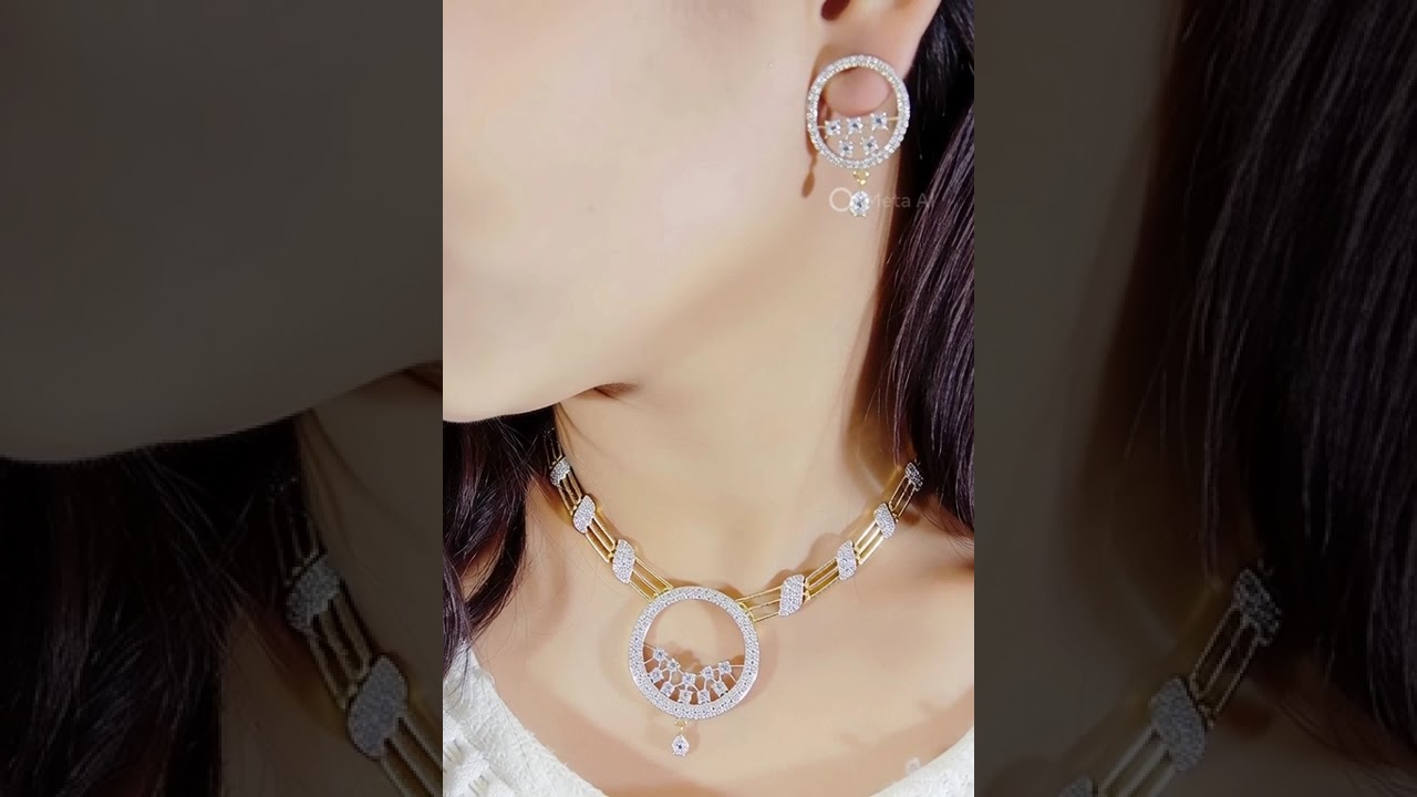 ✨ American Diamond Necklace – shine every day 💎All colours available 🌈 