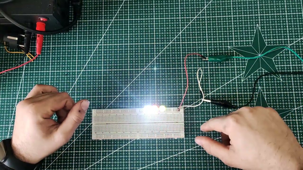 breadboard &uuml;zerinde basit devre kurma buton LED #electronic