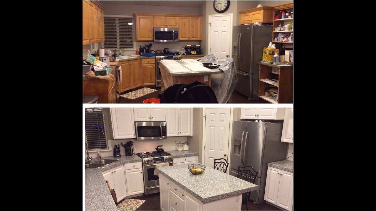 DIY-PAINTING KITCHEN CABINETS WHITE!