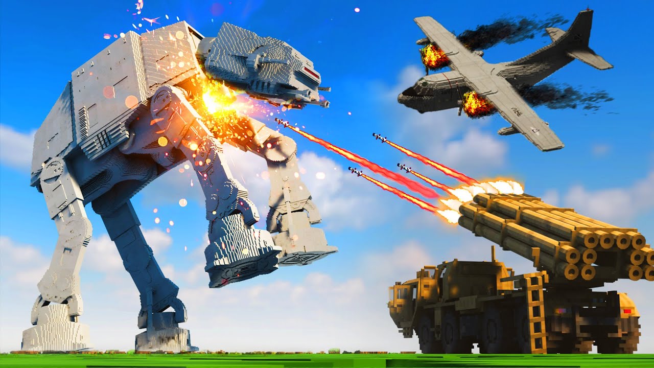 Realistic AT-AT Star Wars Destruction / Empire vs Earth 😱 Teardown Movie