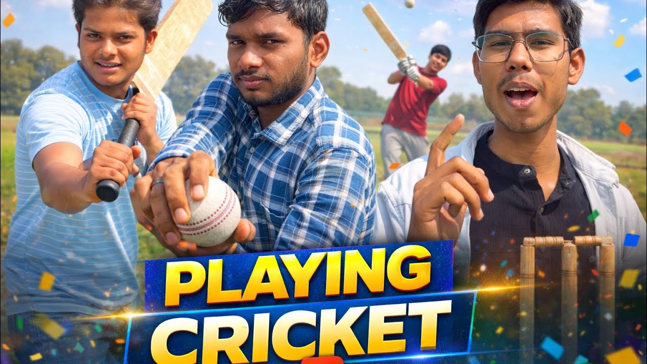 Playing cricket 🏏 