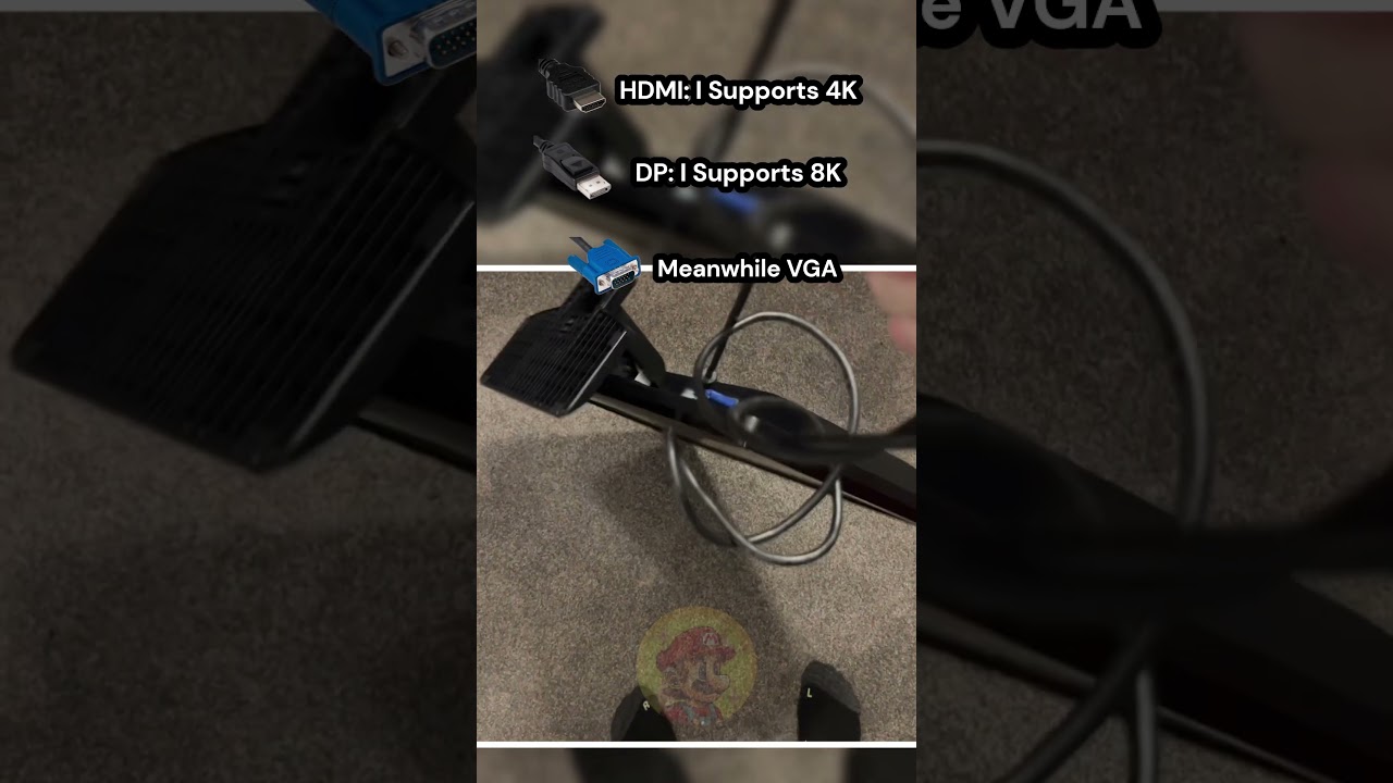 HDMI vs DisplayPort vs VGA #gaming #pc #tech #pcgaming