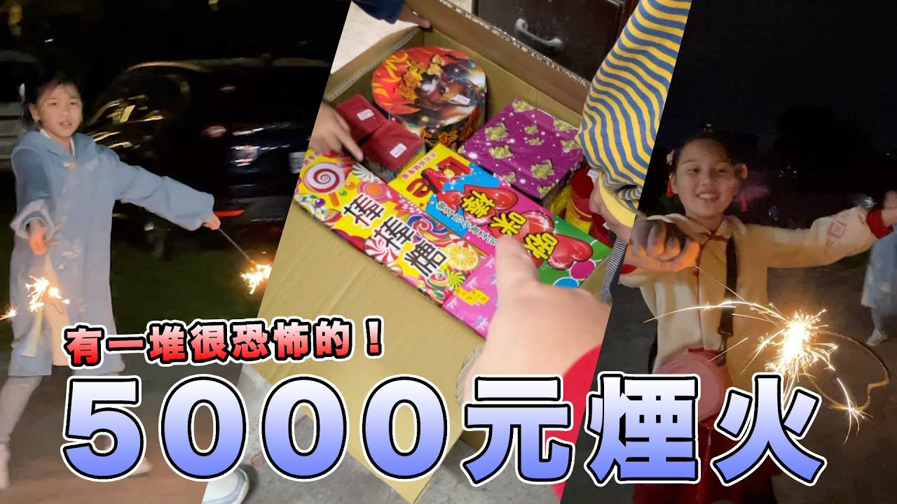 花5000元買了一堆煙火，除了一些點不起來的，還有一下就爆炸的大煙火。過年玩煙火要小心哦。sunnyyummy的玩具箱 @ssfamilygo