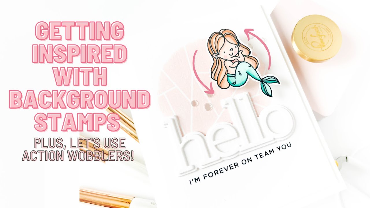 Getting Inspired with Background Stamps | Let's Use Action Wobblers & Gina K Masking Magic
