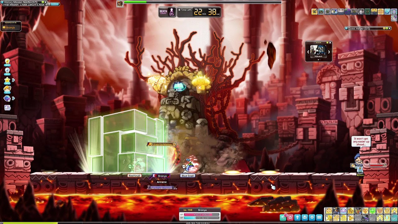 MaplestoryN - chaos zakum guide - level 190 paladin solo