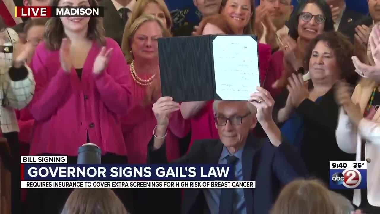 Губернатор подписал закон Гейл о борьбе с раком груди.