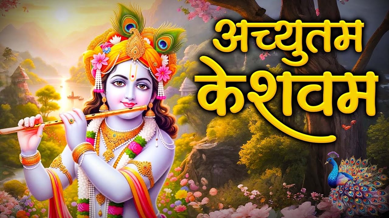 अच्युतम केशवम ( Lyrical ) Achyutam Keshavam | Krishna Damodaram | Krishna Bhajan | Meenakshi Panchal