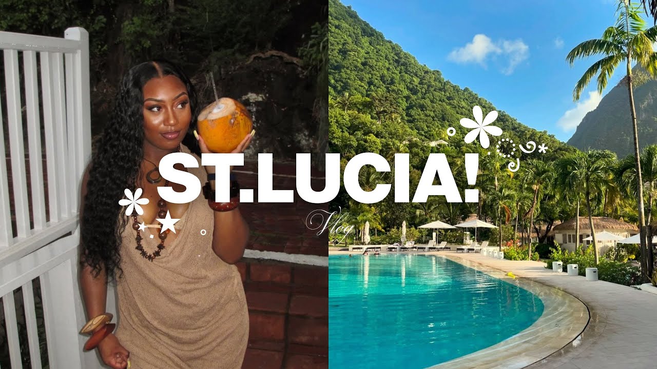 ST.LUCIA VLOG | 30th birthday trip, Sulphur Springs, bamboo rafting, sunset cruise & more! °🇱🇨🥥 ❀*