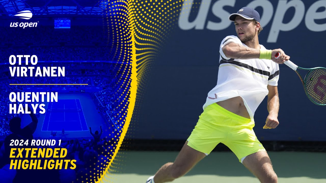 Otto Virtanen vs. Quentin Halys Extended Highlights | 2024 US Open Round 1