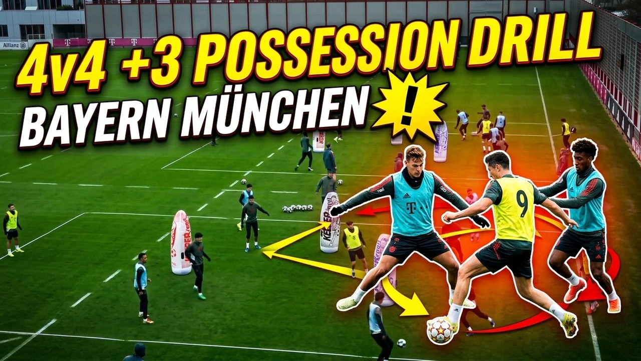4v4 +3 Possession Drill / Bayern München Full Session