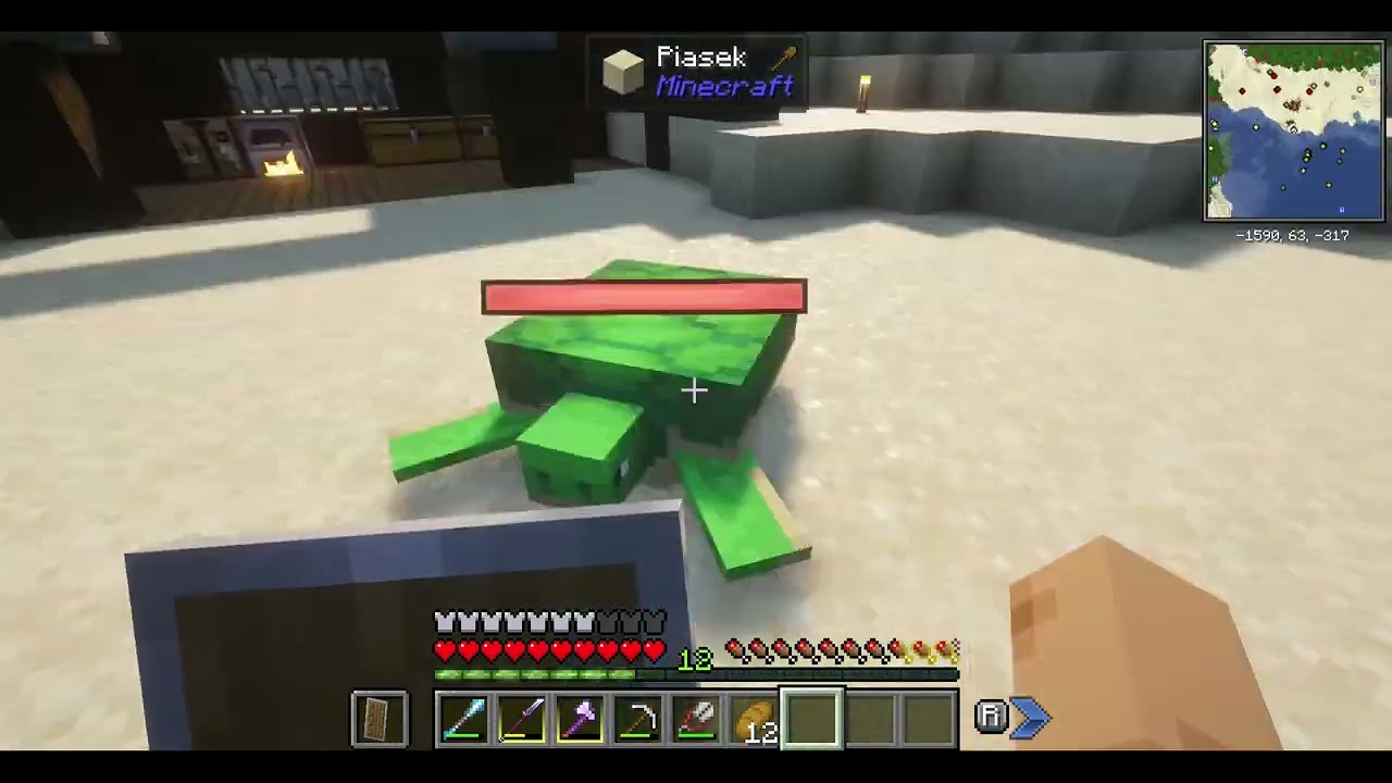 kontynuuję budowę bazy w minecraft na modach