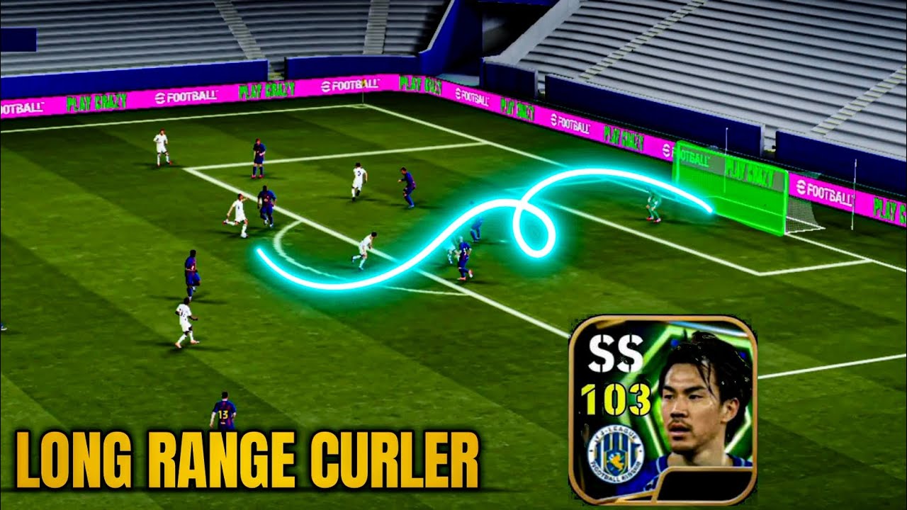 Okazaki long range curler shot | efootball okazaki |