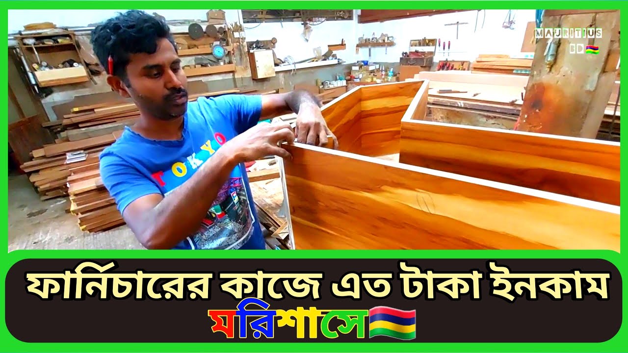 ফার্নিচারের কাজে এত টাকা ইনকাম মরিশাসে  furniture work in Mauritius