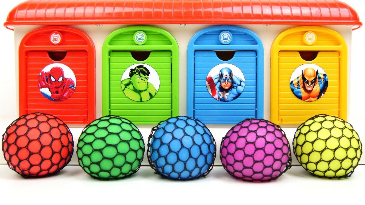 Satisfying Garage ASMR | Oddly 5 Stress Balls Sqeezing Soft Balls in Magic Super Color Garage ASMR