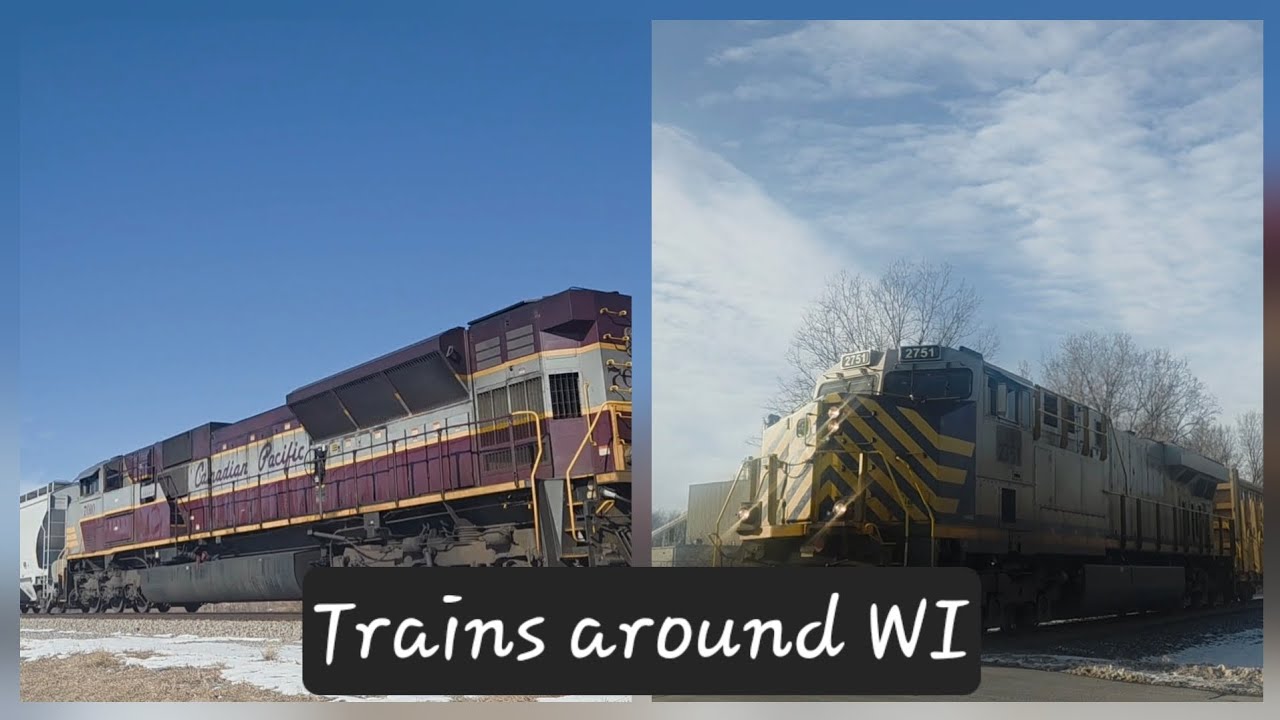 CN & CP trains in between Pewaukee and fond du lac (CP 7010, Ex cit leaders + more) 