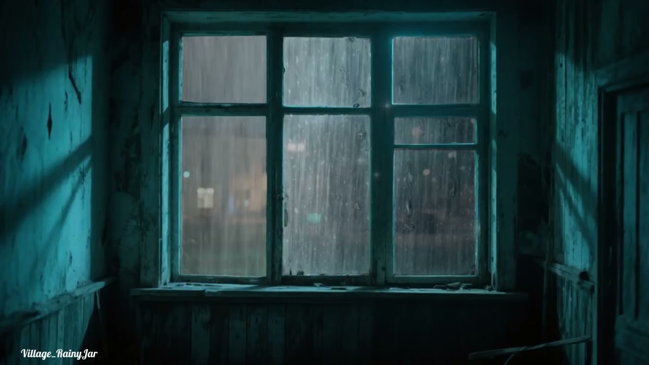 rain in front of the window for 1 hour No ads
